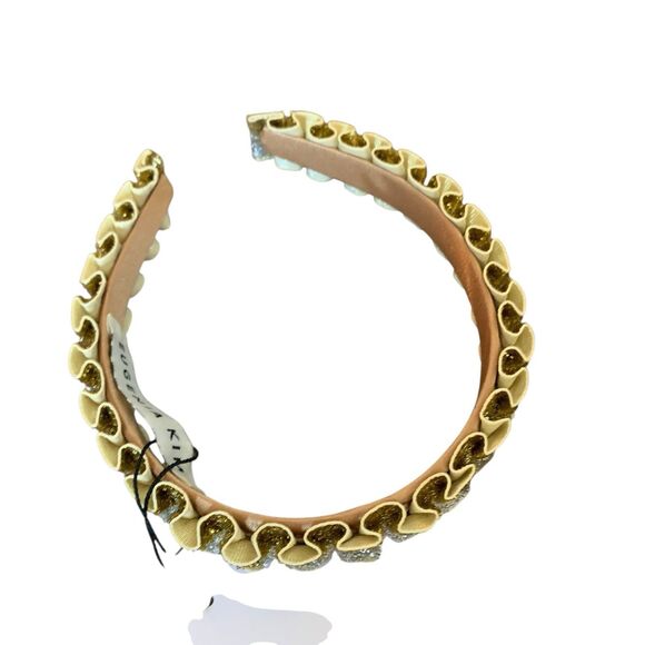 Eugenia Kim Rafaela Headband Holiday XMAS Metallic Velvet Gold Silver Ombre NWT main image 13